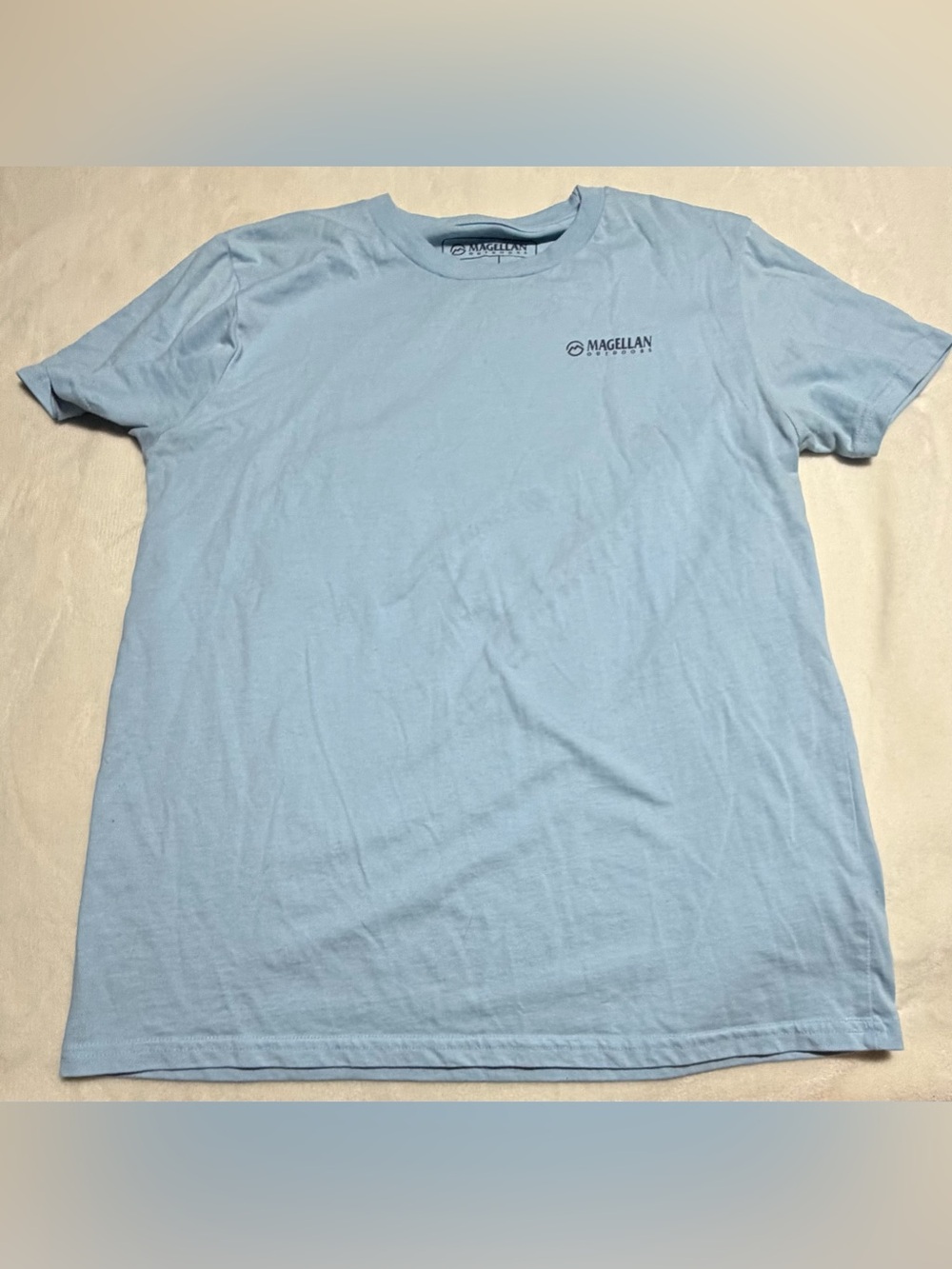 Magellan Outdoors Light Blue Short Sleeve Crewneck Tee